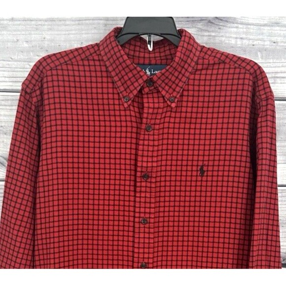 Ralph Lauren Other - RALPH LAUREN CLASSIC FIT BUTTON FRONT LONG SLEEVE SHIRT‎ Men's Size L RED PLAID